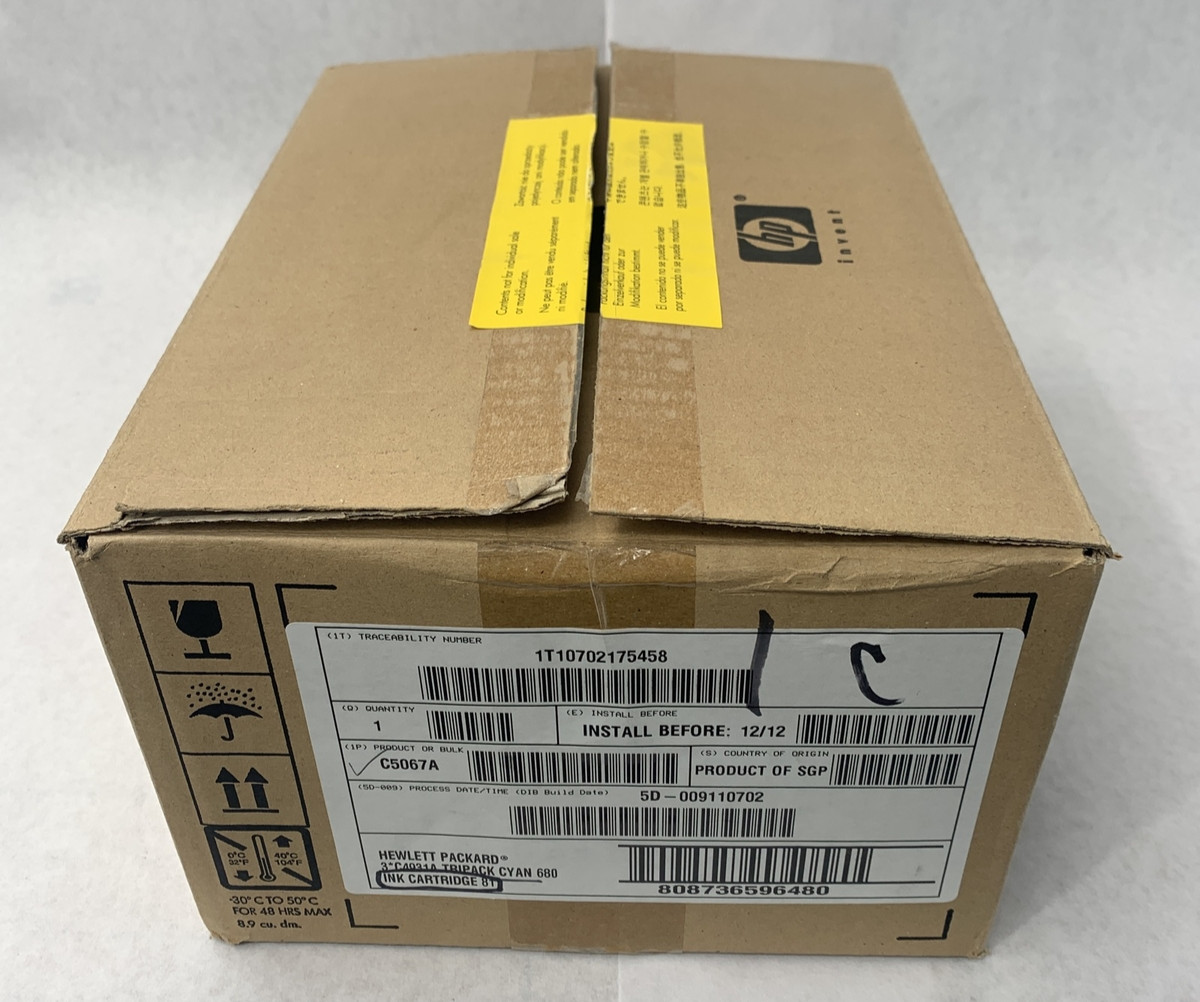 2x HP 81 CYan Ink Cartridge C4931A Genuine New OEM 