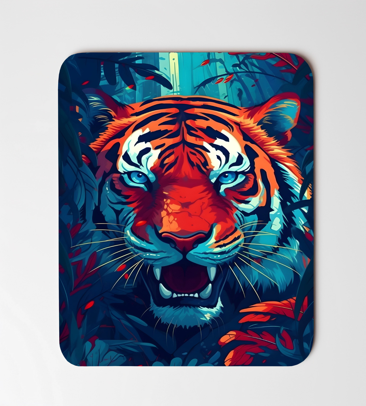 Ferocious Tiger In The Jungle Mouse Pad 8