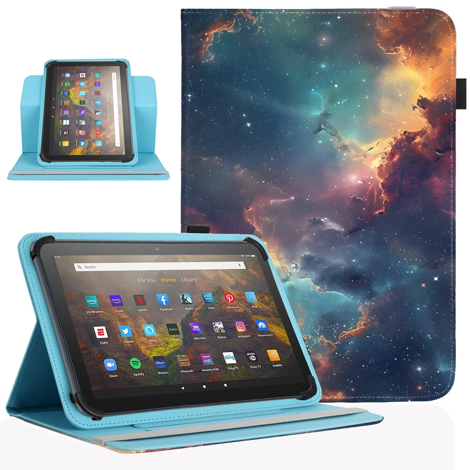 Pudazvi Universal 11 12 Inch Android Tablet Case,360 Degree Rotatable Multipl...