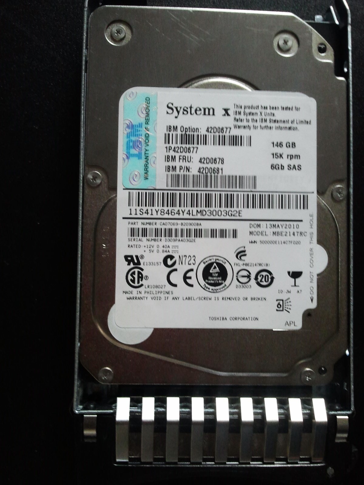 IBM-IMSourcing 2QN7705 42D0678 146 GB 2.5quot Internal Hard Drive