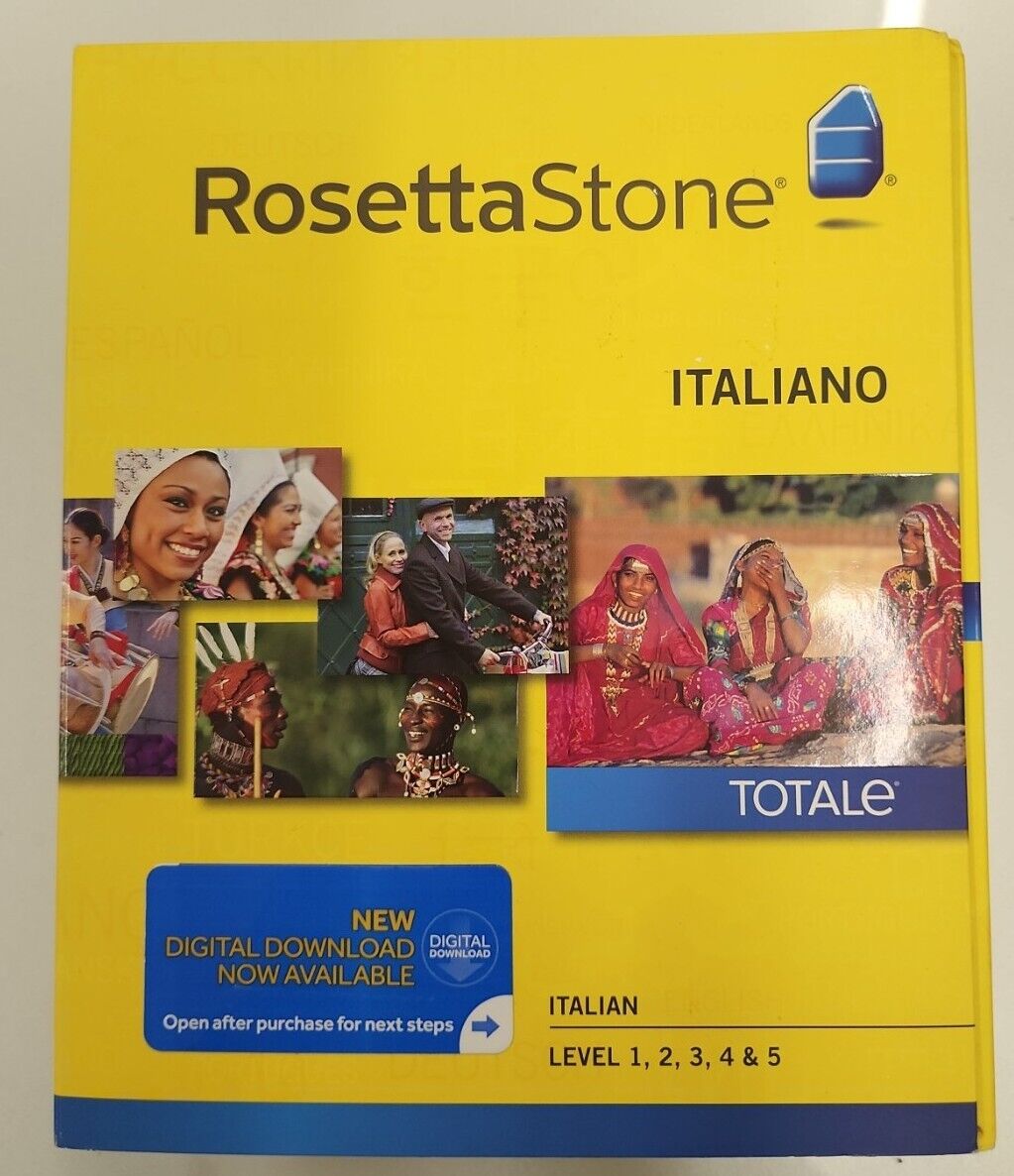 ITALIAN Rosetta Stone Italiano Level 1 2 3 4 5  SEALED verson 4 learn faster