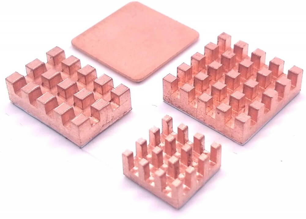 Easycargo Raspberry Pi 4 Copper Heatsink Kit + Thermal Conductive Adhesive Tape
