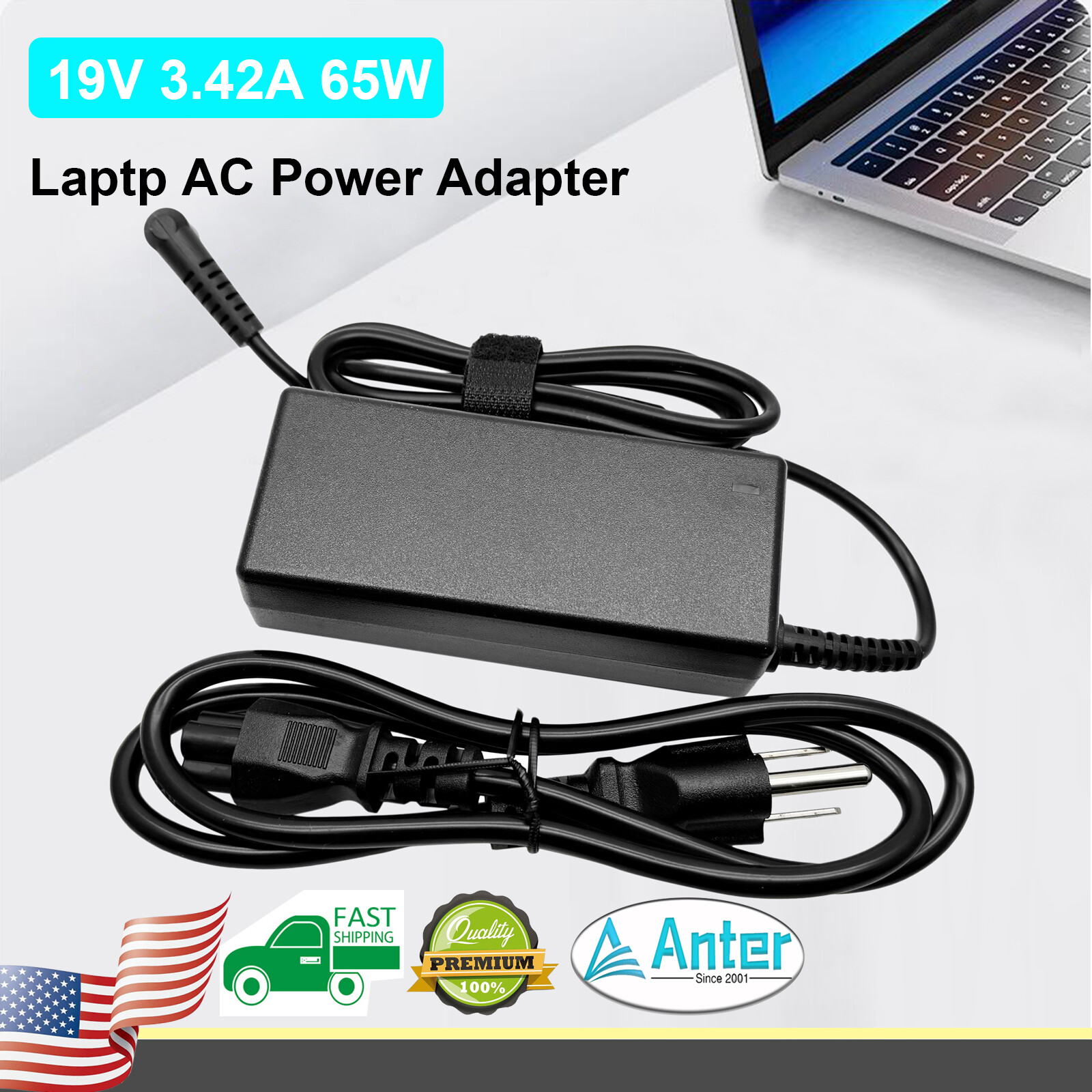 AC Power Adapter Charger For Gateway E-155C E-265M E-295 E-295C E-475M Laptop