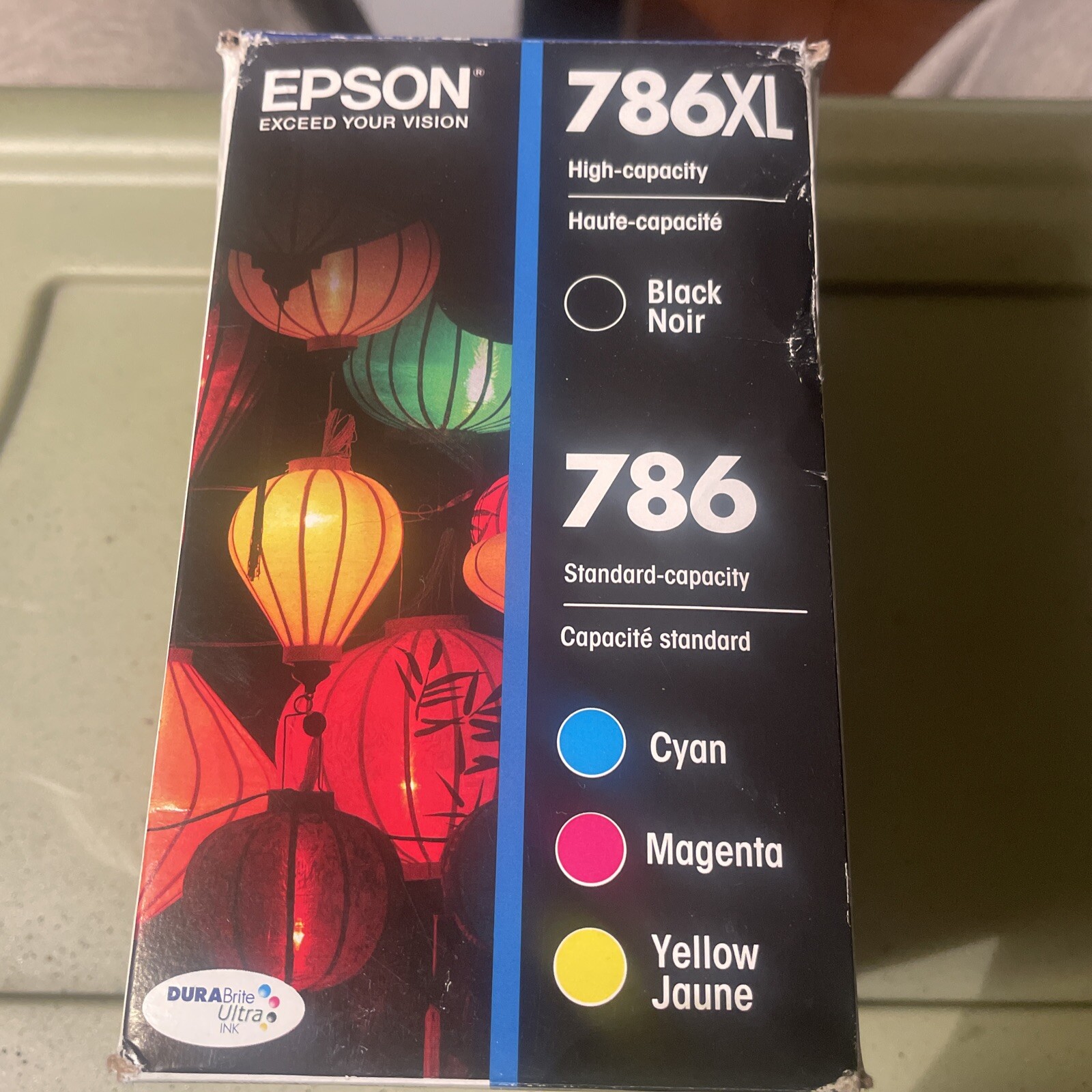 Epson Durabrite 786xl Black & 786 Standard Color Ink Cartridges Exp: 04/17