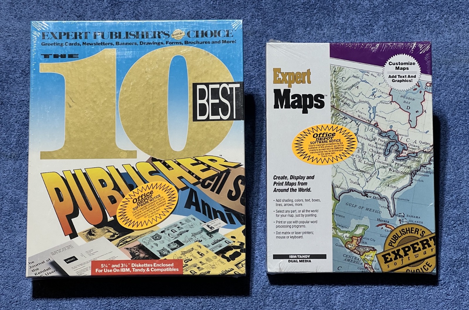 Expert Software Publisher’s Choice The 10 Best & Maps - Vintage IBM Tandy SEALED