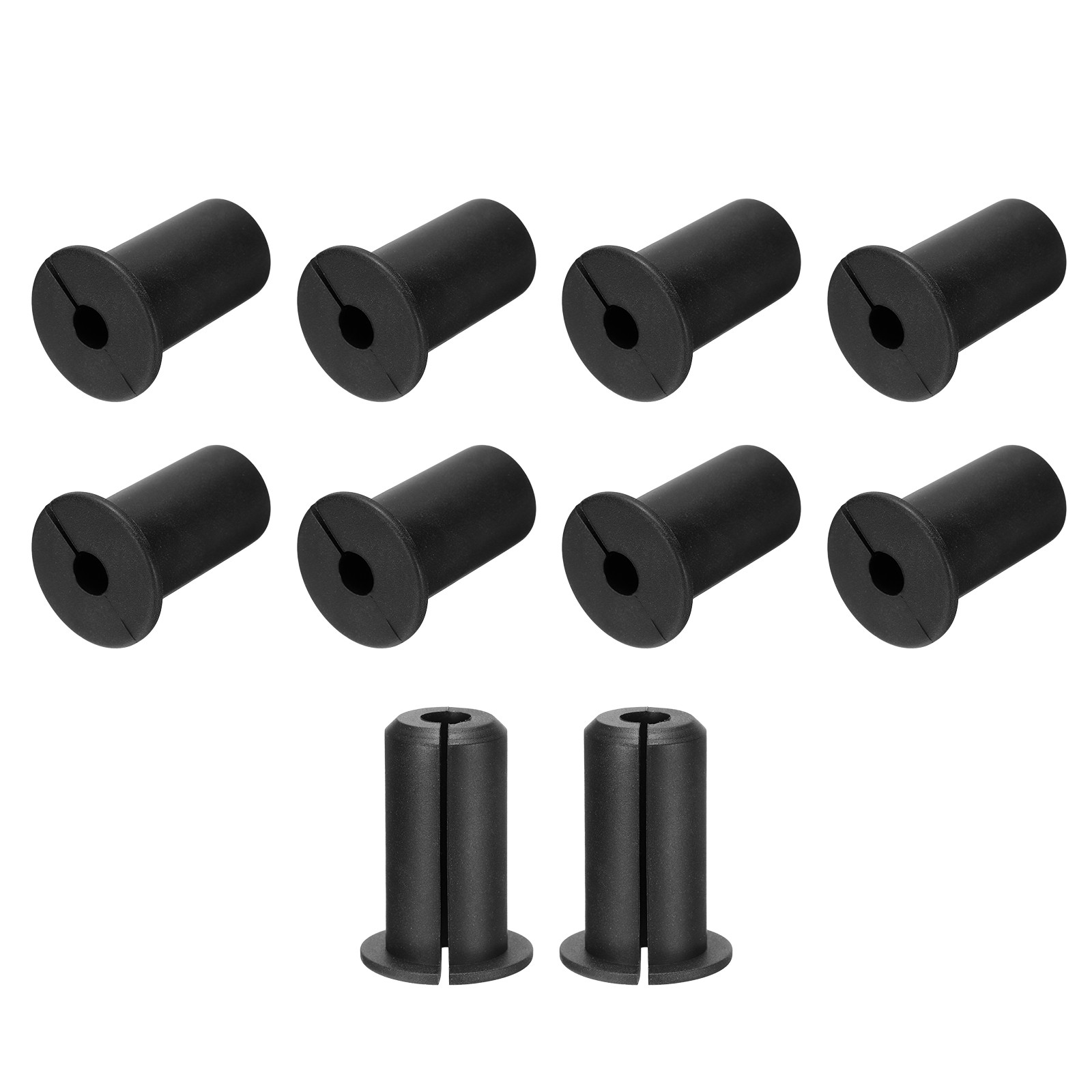 10Pcs Wall Grommets for Cables 3/4 Inch with 7mm Hole, Silicone Black