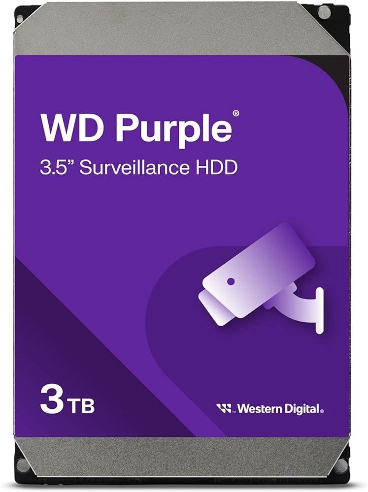 WD Purple 3TB Internal Hard Drive 256MB 5400 RPM Surveillance HDD 3.5" WD33PURZ