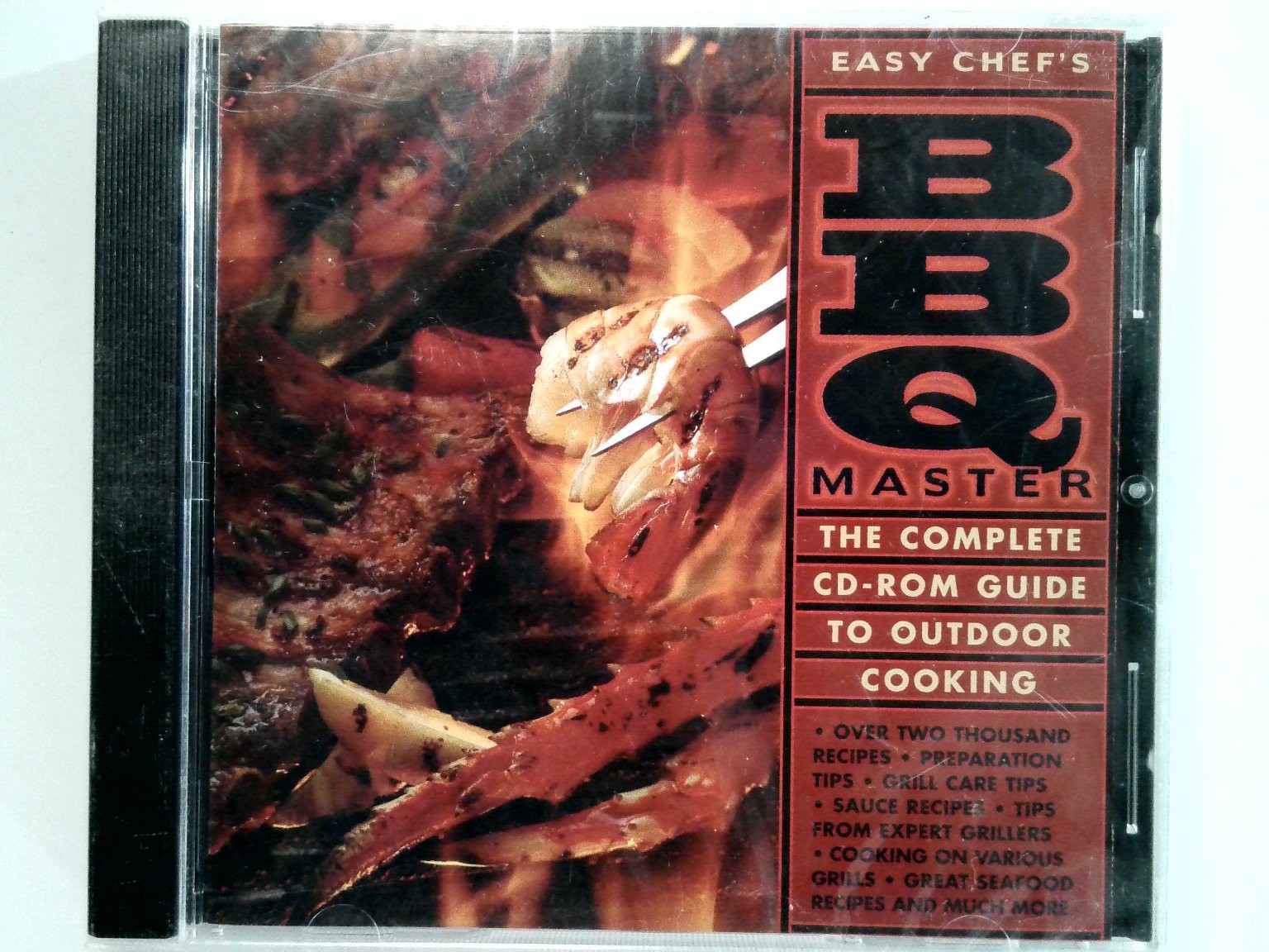 Easy Chef's BBQ Master CD-ROM Guide Outdoor Cooking Recipes Grilling New