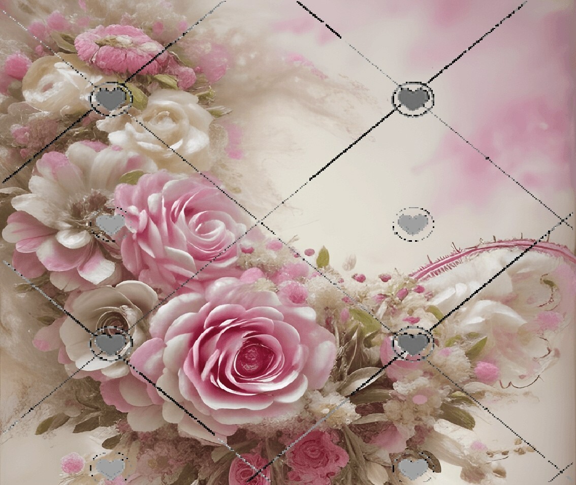 PINK AND WHITE ROSE FLORAL COMPUTER MOUSE PAD  9 x 7