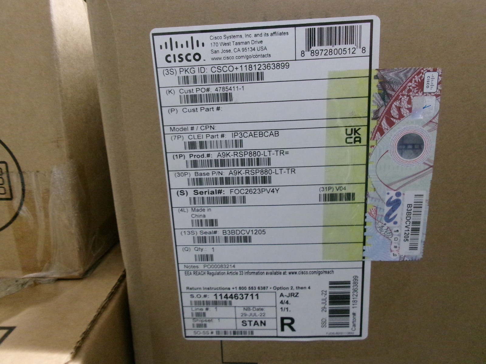 NEW CISCO A9K-RSP880-LT-TR ASR 9000 ROUTE SWITCH PROCESSOR