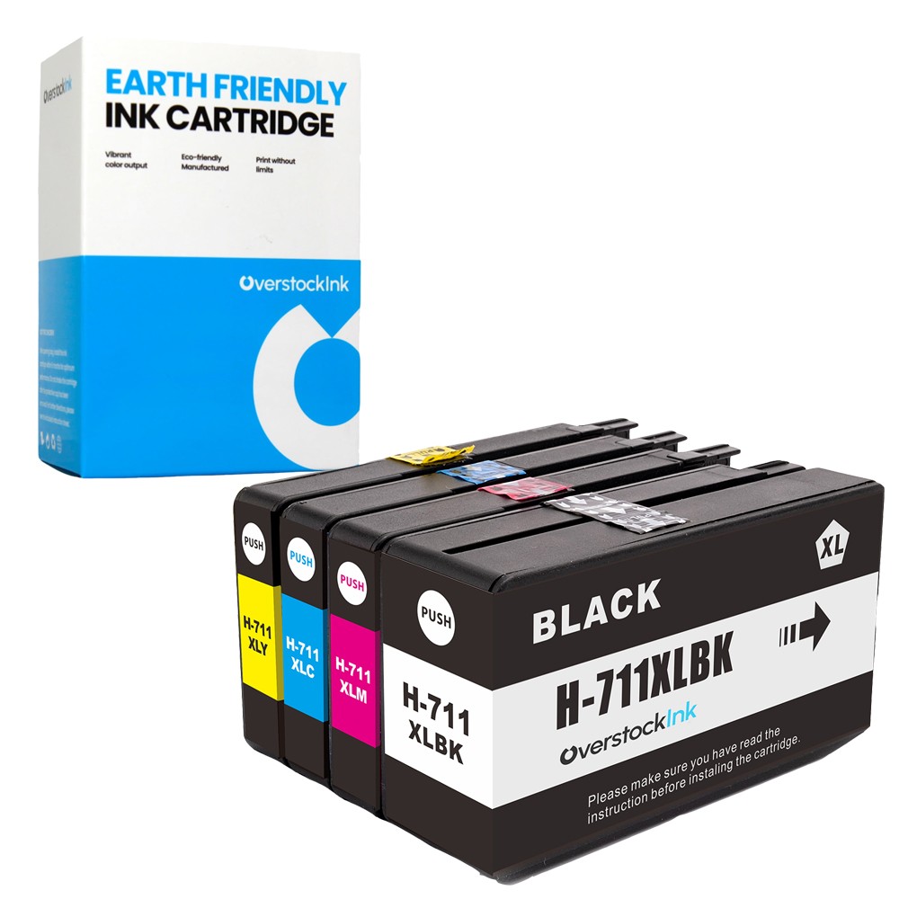 4PK Compatible OSI HP 711 Ink Cartridges Combo Pack for HP DesignJet T120 T520