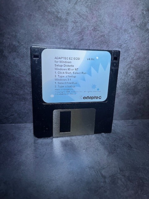 Vintage 1996 Adaptec EZ-SCSI Deluxe Edition Disk for Windows 95/DOS