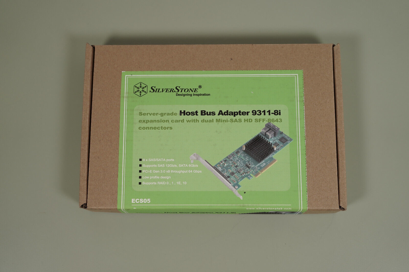 Silverstone SST-ECS05 8 Ports RAID Controller Card PCIe 3.0 x8 MiniSAS SFF-8643