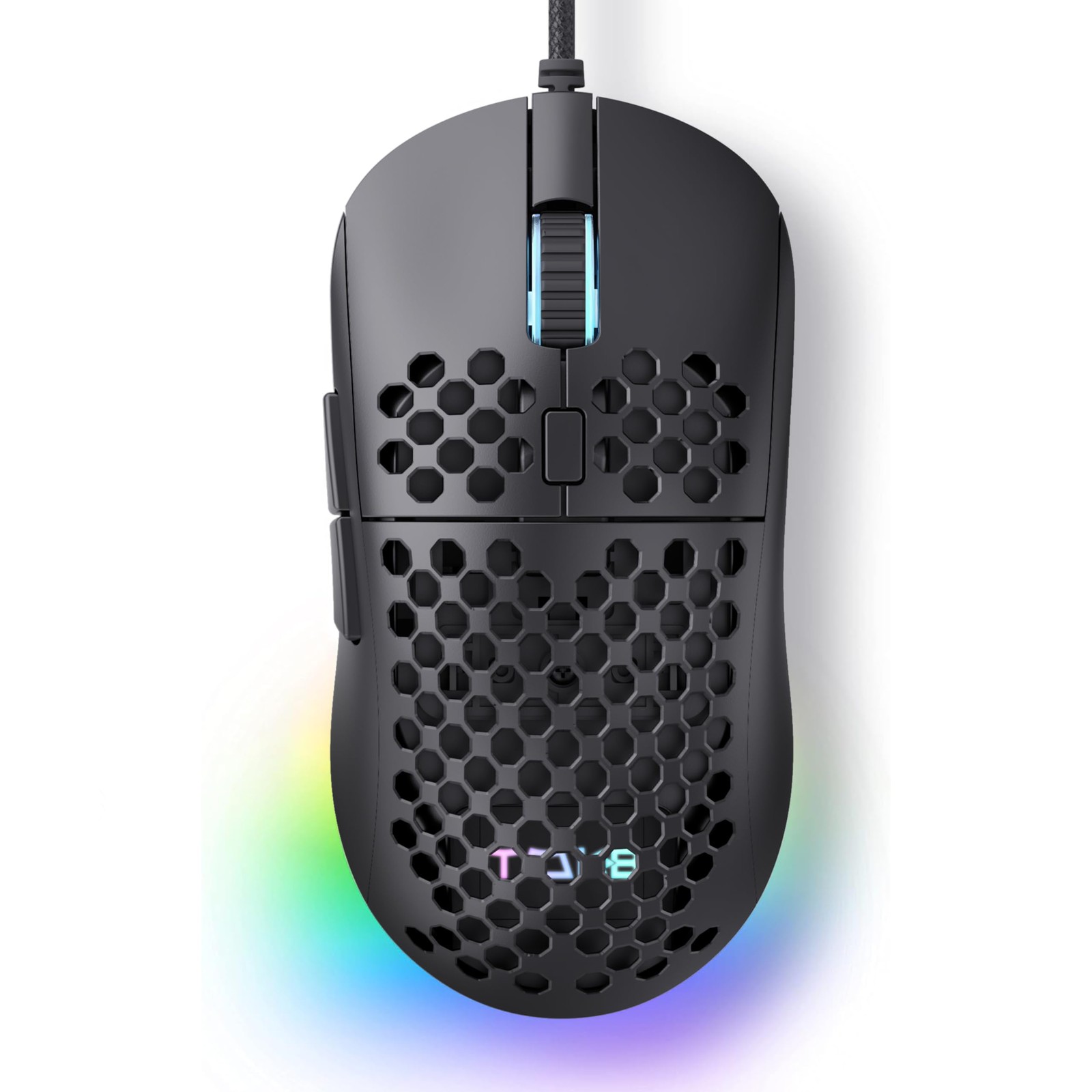 TMKB Falcon M1SE Wired Gaming Mouse, Lightweight Honeycomb, 12800DPI, Black