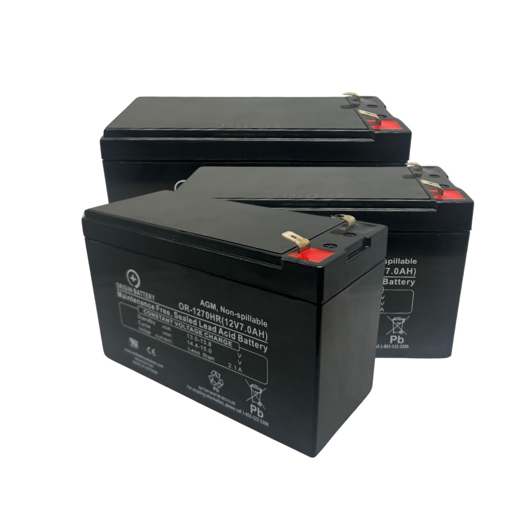 Tripplite RBC53 Battery Replacement 3 Pack 12V 7AH High-Rate Discharge