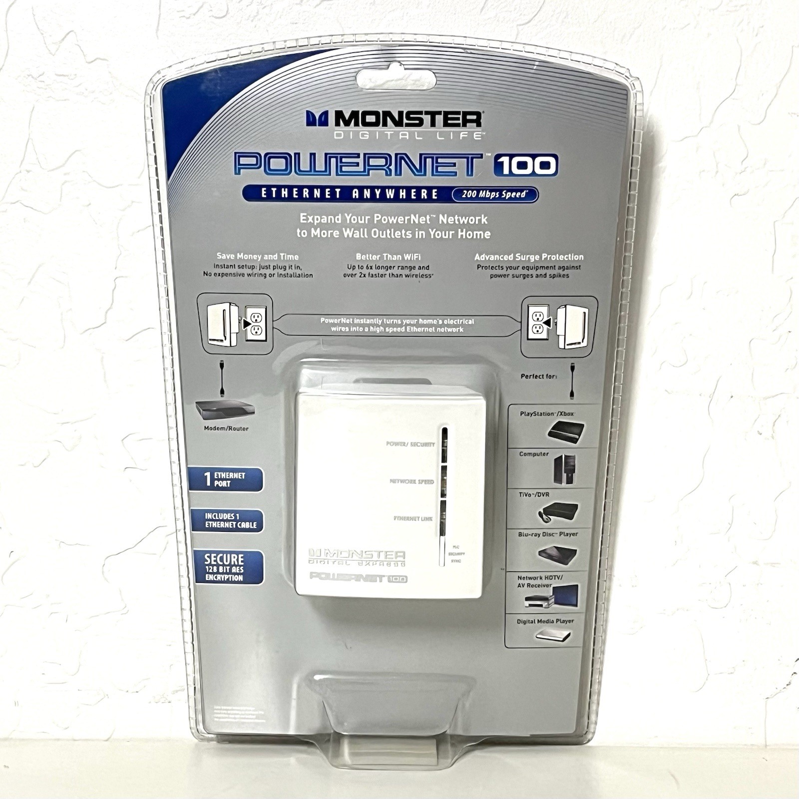 Monster Digital Express Powernet 100 Network Expansion Adapter - New Sealed