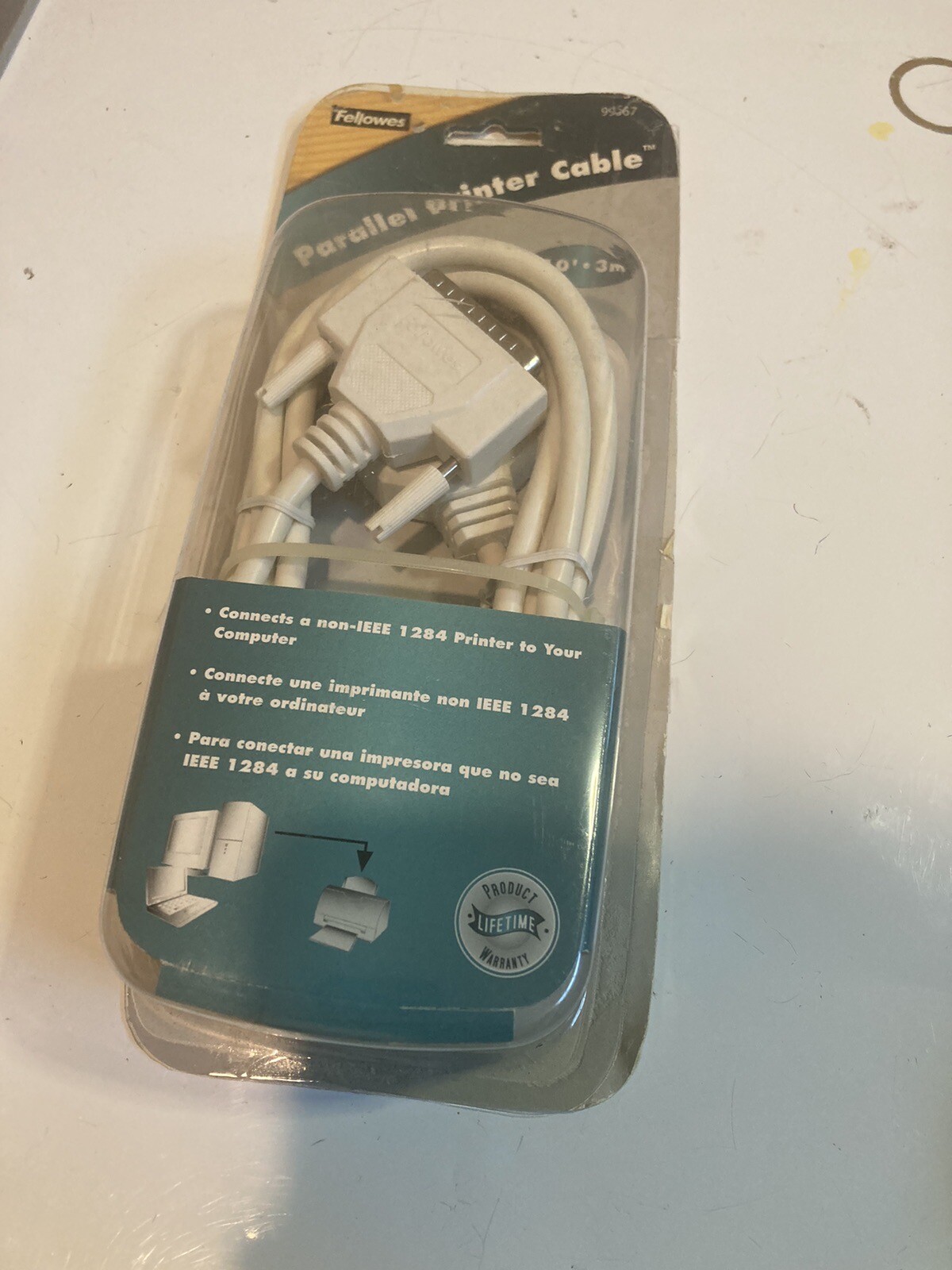 FELLOWES 10' BI-DIRECTIONAL PRINTER CABLE P/N 99567 DB25M