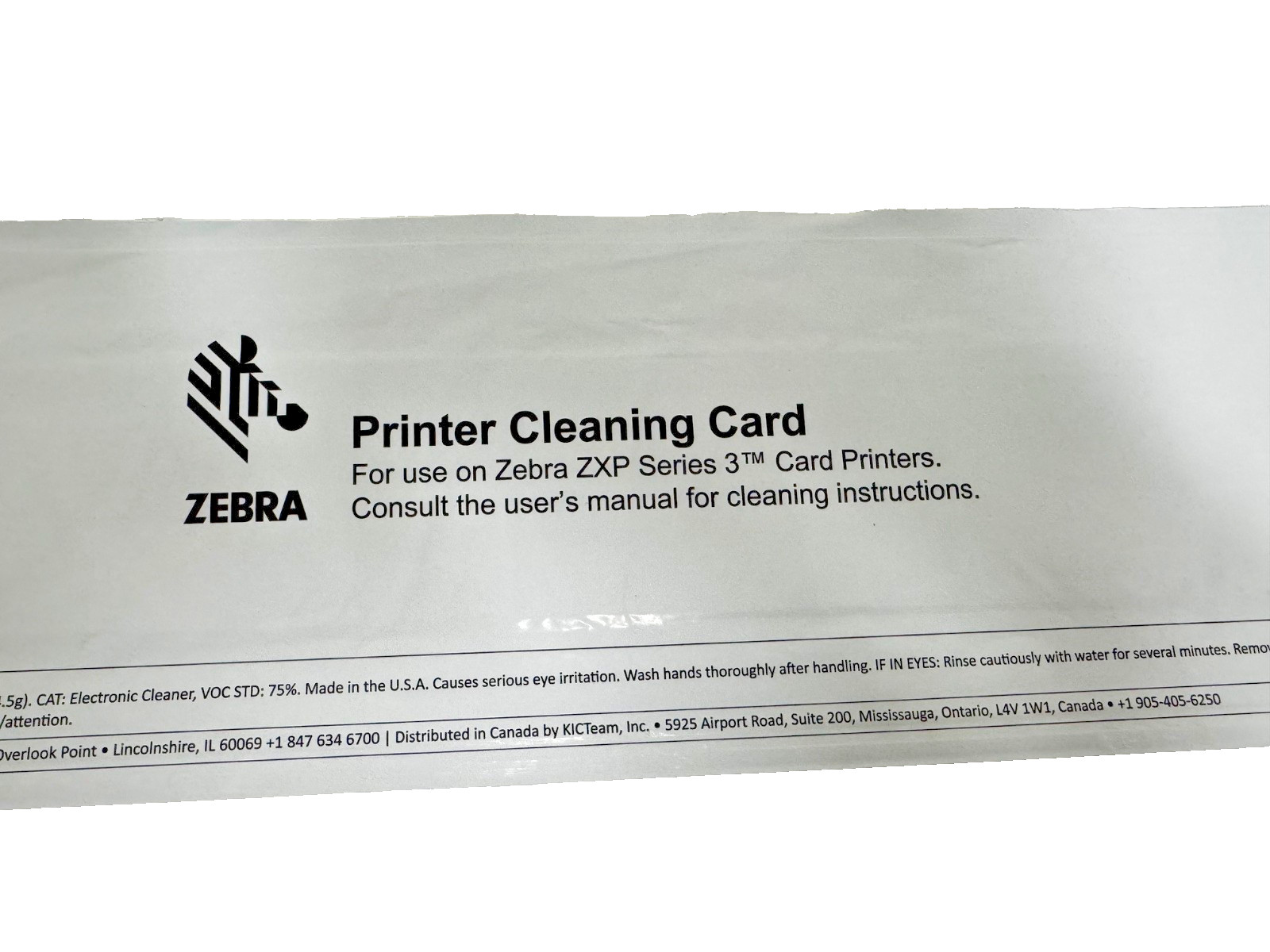 Zebra ZXP Series 3 Printer Cleaning Card (212977-001) Lot of 10