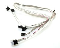 Supermicro CBL-SAST-0556 Mini SAS 4 x SATA Male/Male Black White ~D~
