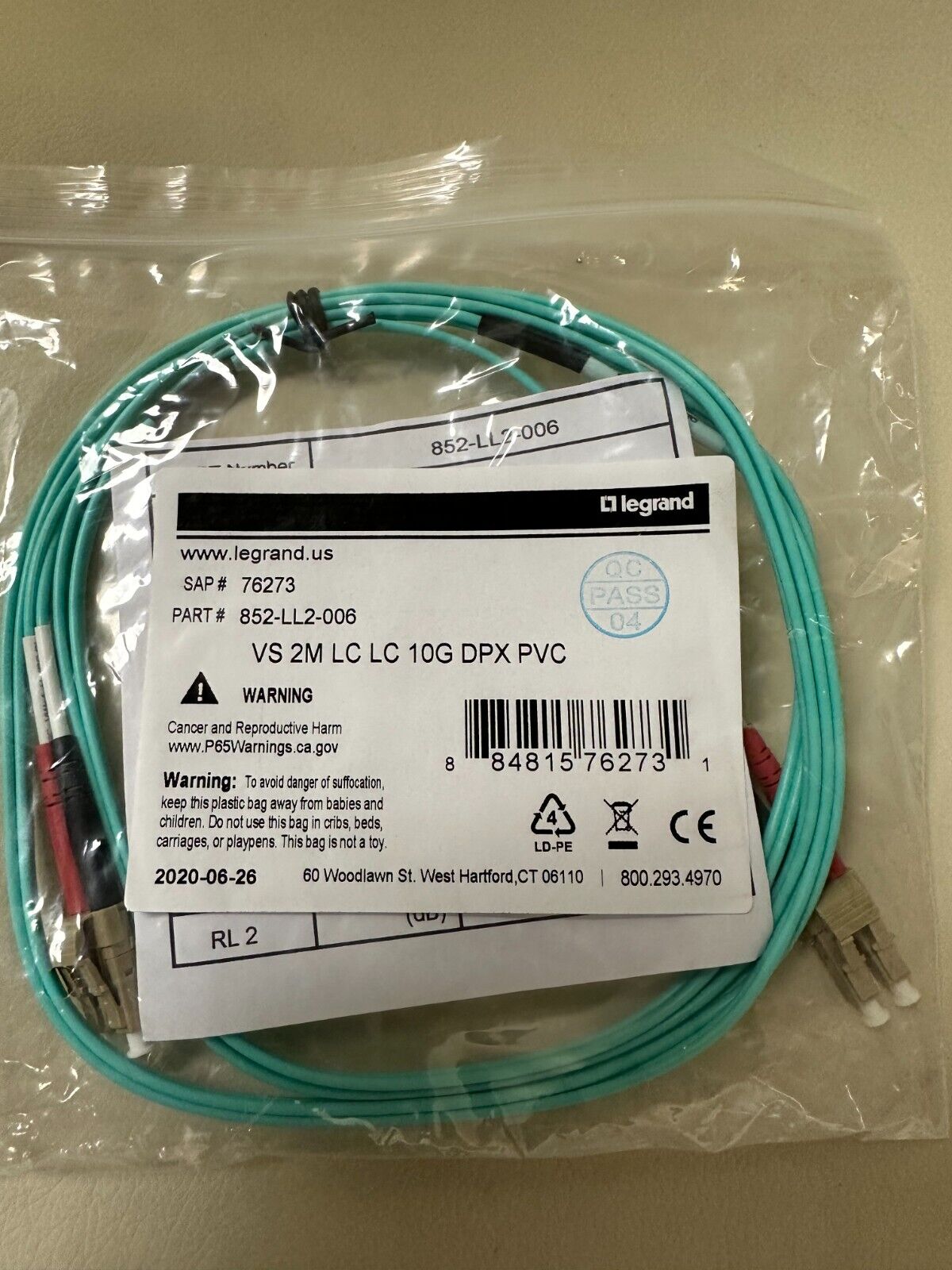 Legrand 852-LL2-006 Patch Cable