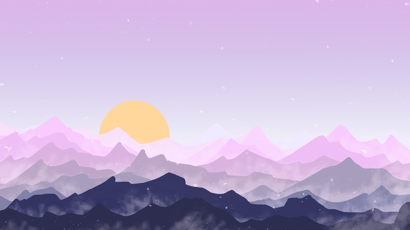 Landscape abstract sun art mountains Custom Gaming Mat Desk