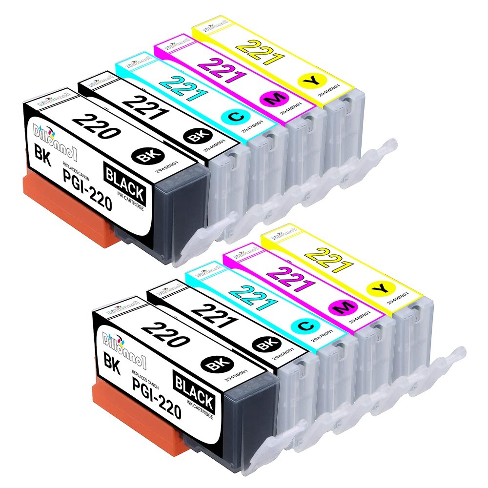 10PK PGI220 CLI221 Ink Cartridges for Canon PIXMA MP560 MP620 MP640 Printer