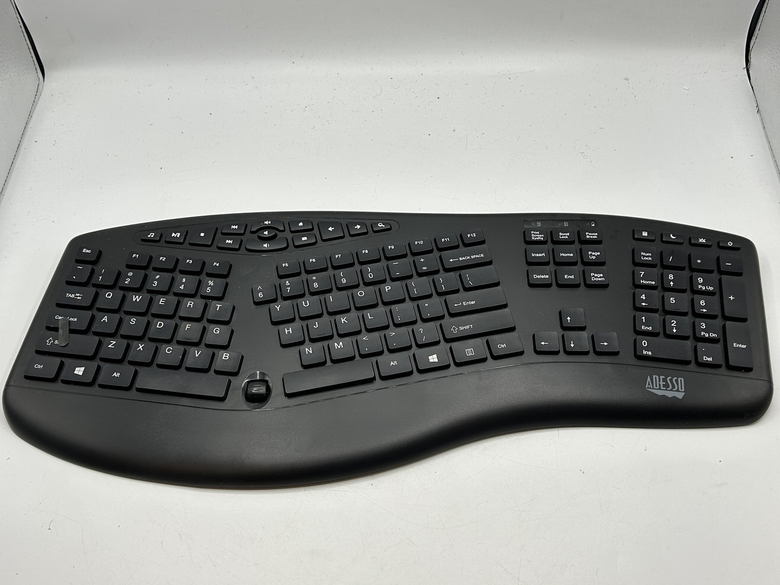 Adesso TruForm Media 1600CB - Wireless Ergonomic Keyboard - Black Needs Dongle