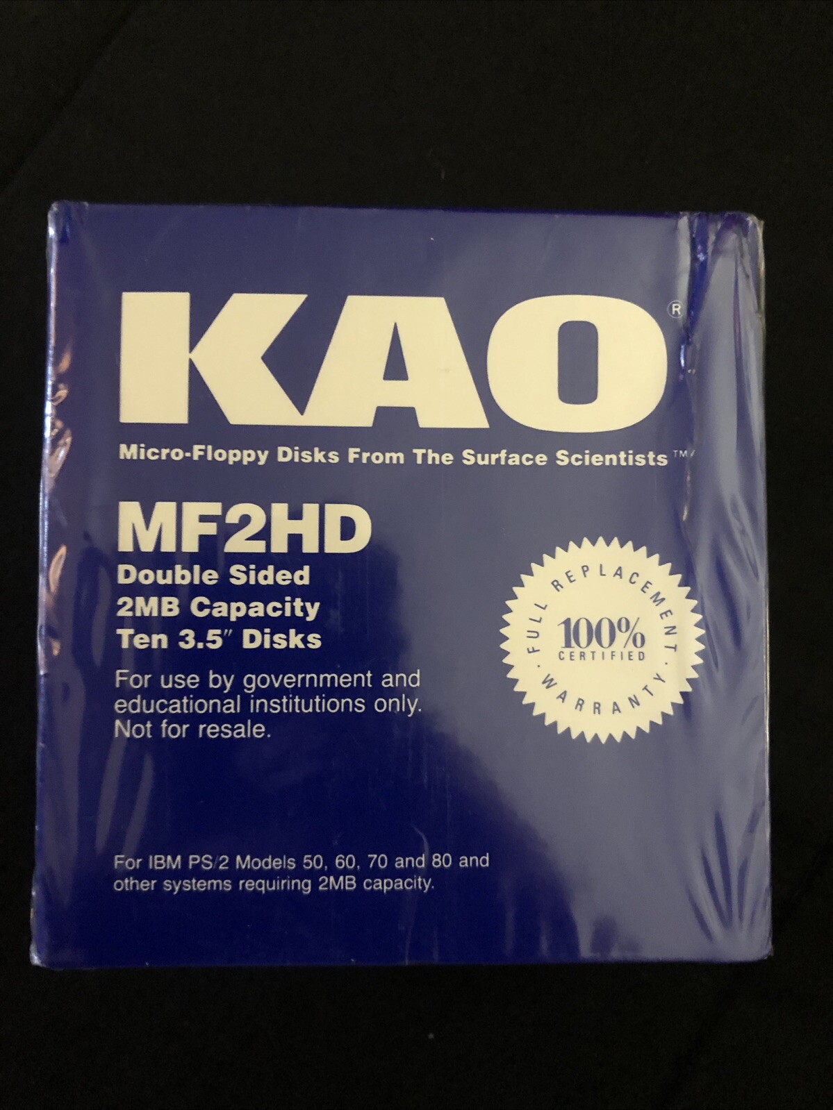 KAO 3.5''  MF2HD 2MB Capacity Floppy Disks 10 Total Disks