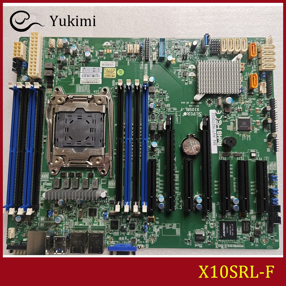FOR Supermicro X10SRL-F DDR4*8 C621 Intel 512GB ATX Ｍotherboard Test OK