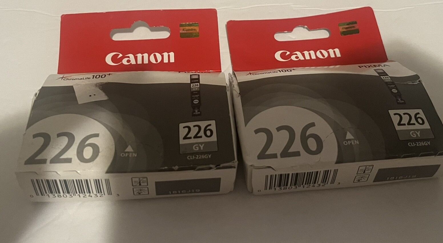 Lot Of Two New In Package Black Genuine Canon 226 Printer Ink Chromelife 100+