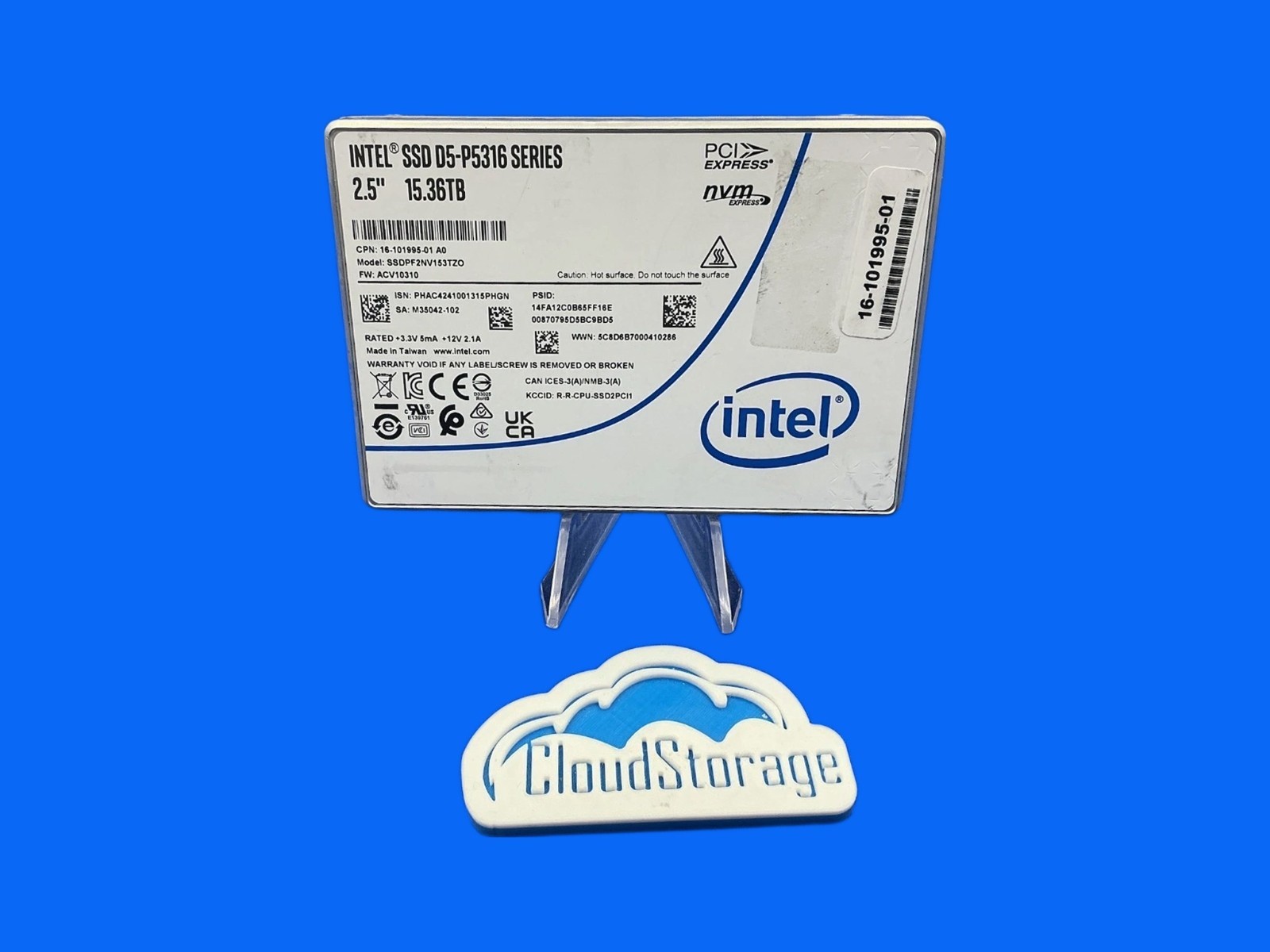 SSDPF2NV153TZO Intel D5-P5316 Series 15.36TB PCIe4.0 NVME U.2 2.5" SSD