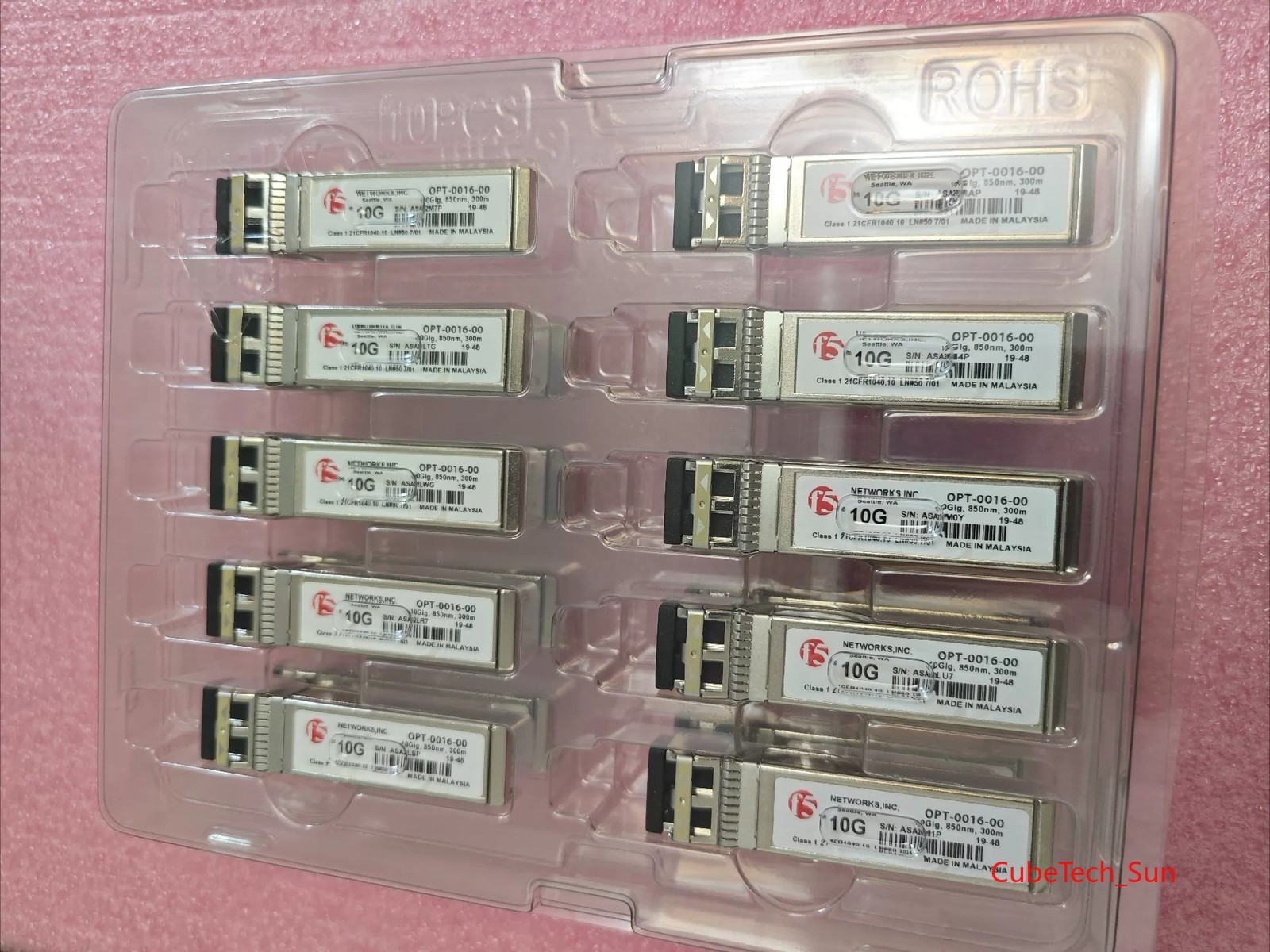 1PC NEW F5 NETWORKS 10gb OPT-0016-00 F5-UPG-SFP+-R 10GBASE/SR SFP Transceiver