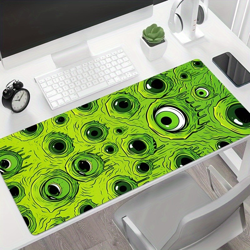 Green Eye Pattern Mouse Pad, Desktop Pad, Large Gaming Mouse Pad, E-Sports Off