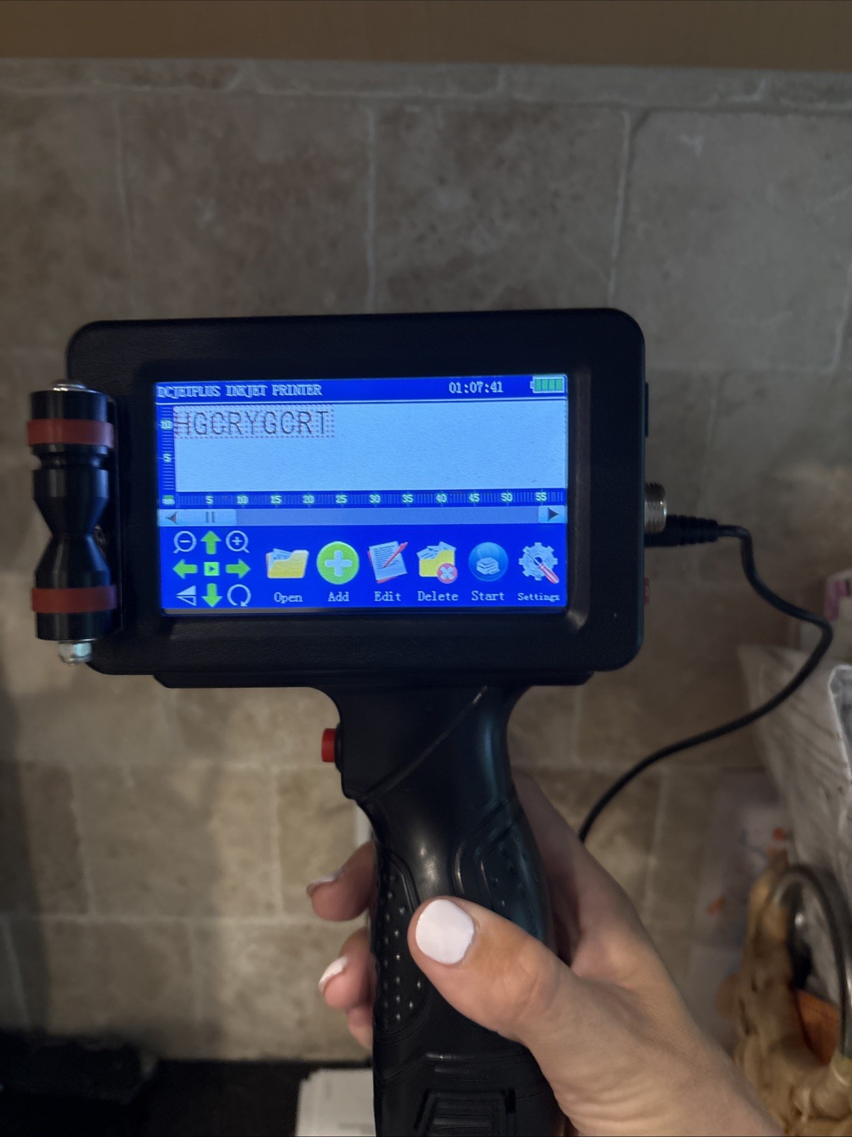 Phezer P16 Handheld Inkjet Printer, Intelligent Printing Machine, Color Output