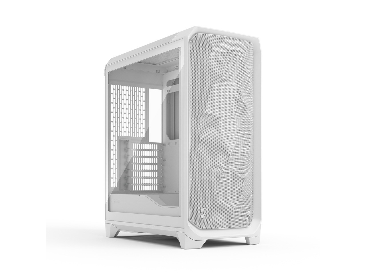 Fractal Design Meshify 3 ATX mATX Mid Tower PC Case - White Chassis with Clear