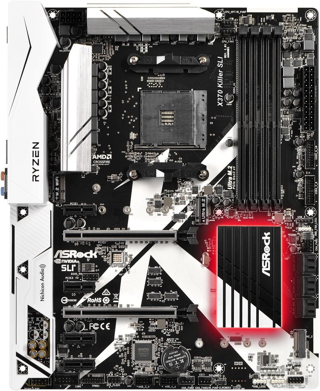 ASRock X370 Killer SLI ATX AM4 Motherboard AMD Ryzen DDR4 Dual M.2 SLI CrossFire
