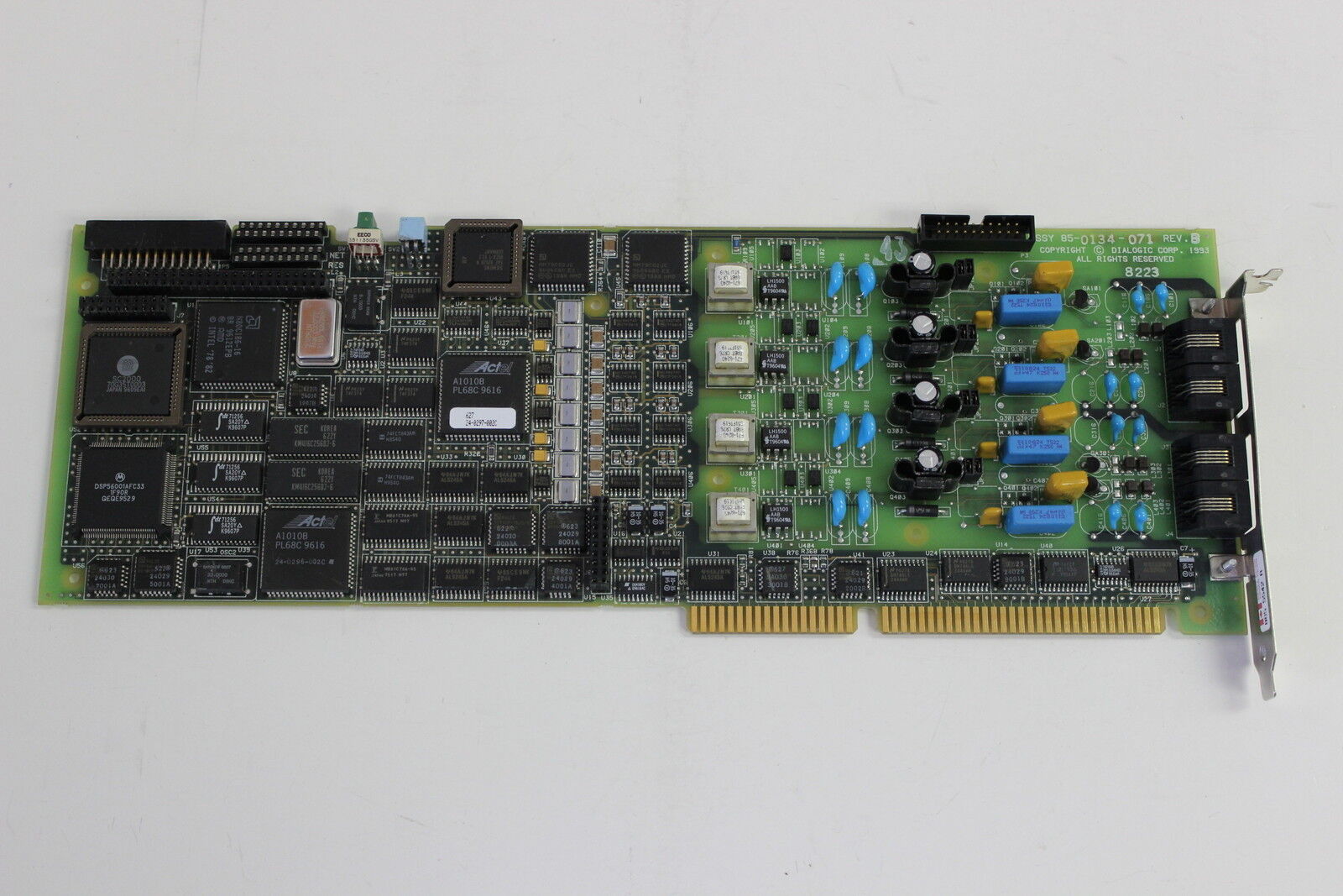 DIALOGIC D/41E ISA 4 PORT ADAPTER 85-0134-071 04-0522-001  WITH WARRANTY