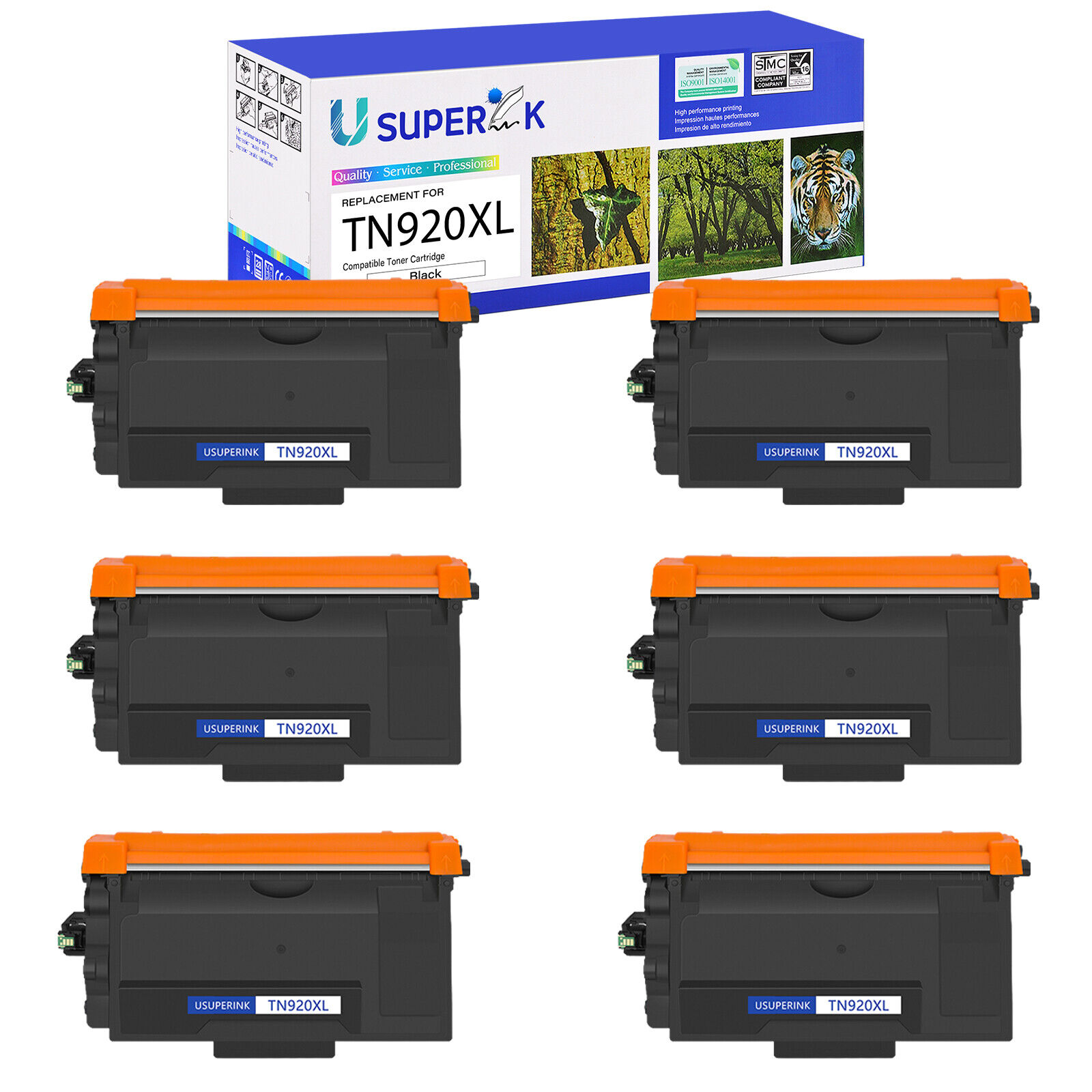 6PK TN920 Toner Cartridge Compatible for Brother TN920XL MFC-L5710DN DCP-L5510DN