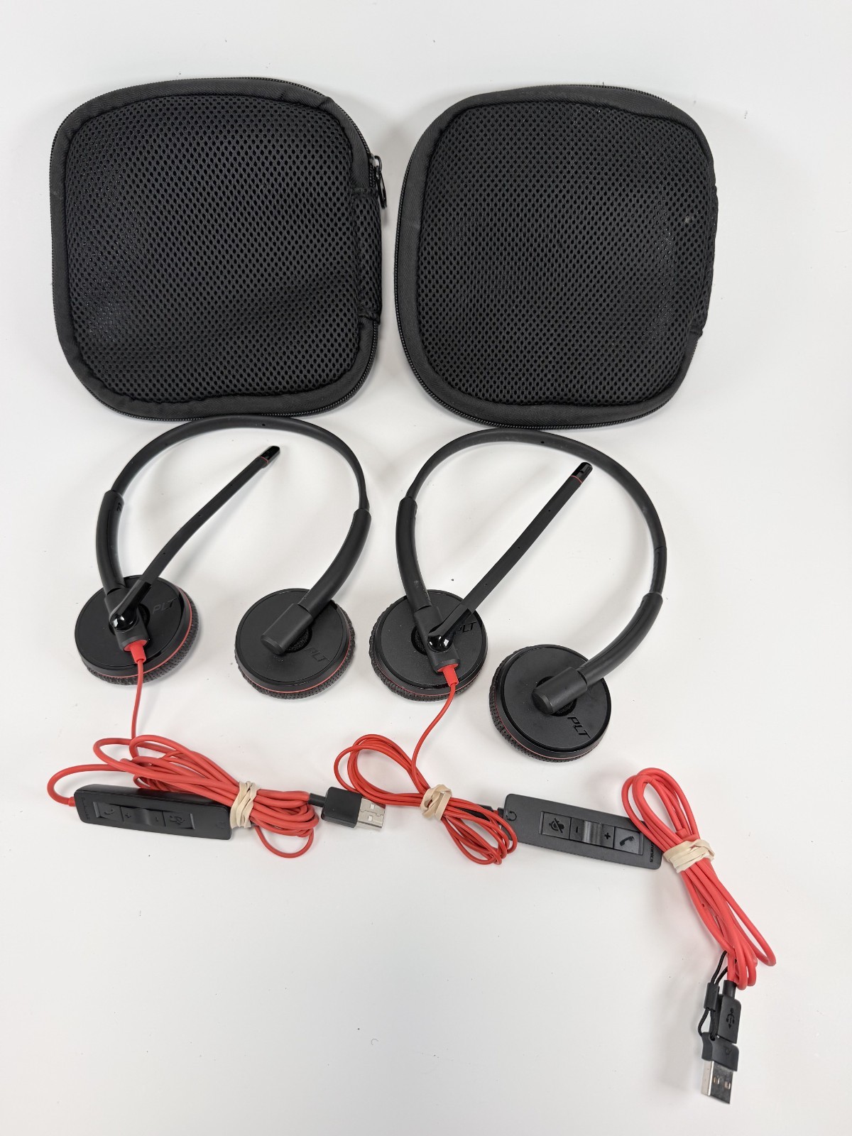 Plantronics Blackwire C3225T USB Wired Headsets Lot of 2
