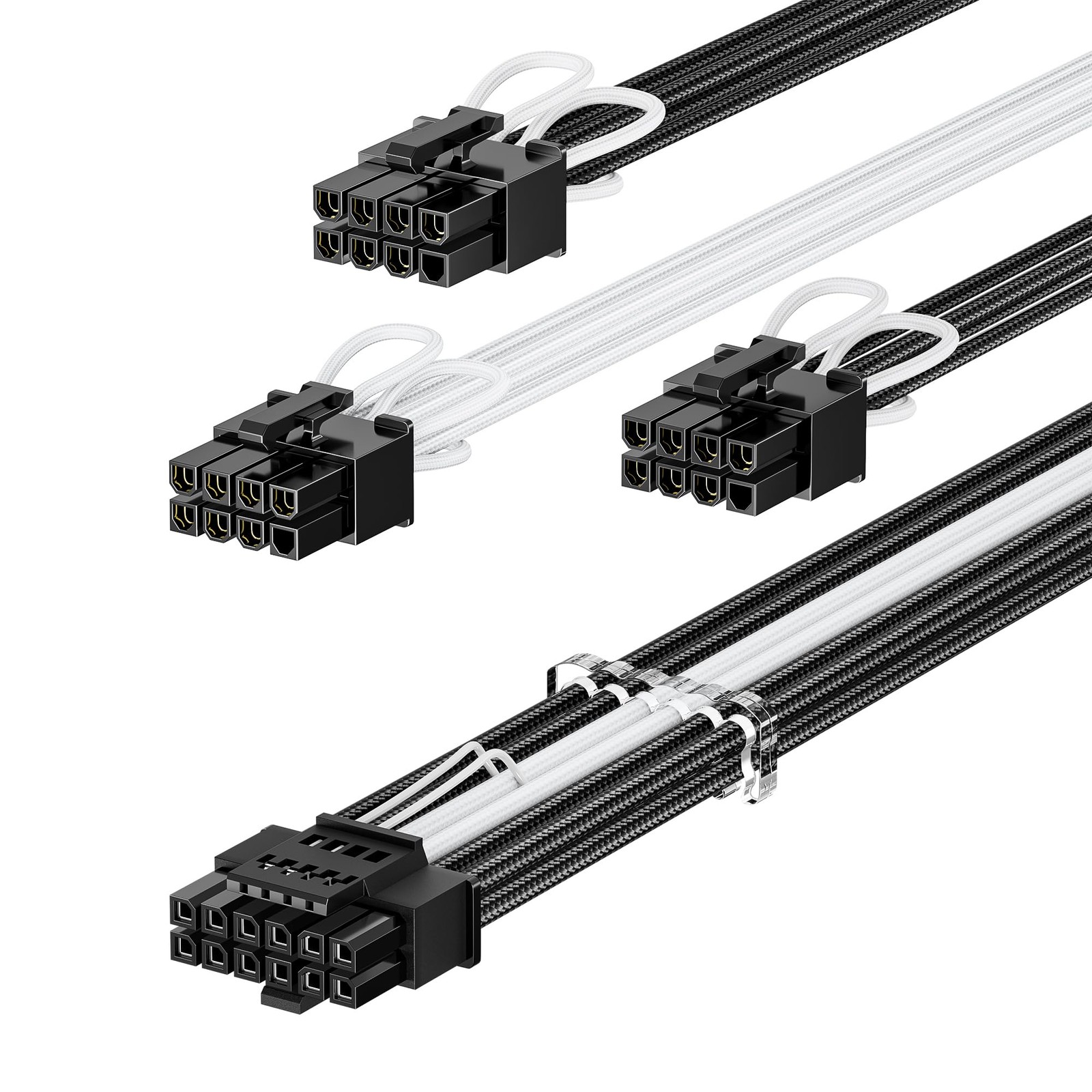 PCIe 5.0 GPU Power Cable Sleeved 70cm | 16pin(12+4) 12VHPWR Connector for RTX...