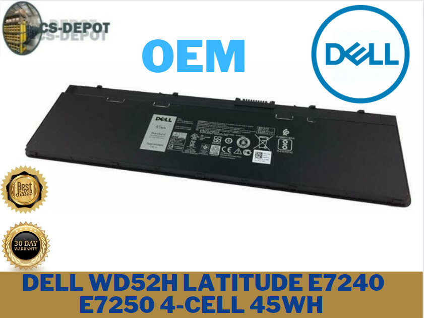 New Genuine Dell WD52H Latitude E7240 E7250 4-cell 45Wh 0WD52H Battery CHH08