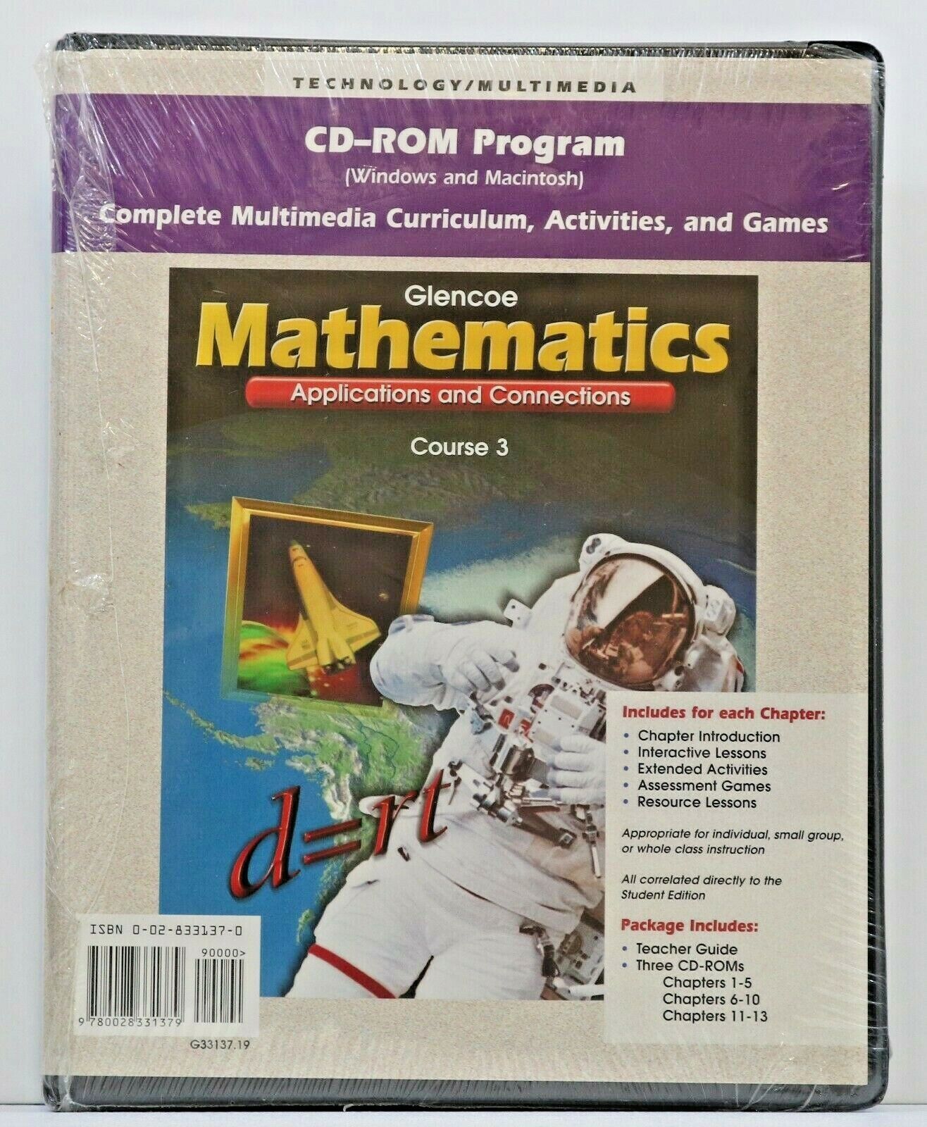 Glencoe Mathematics Applications & Connections Course 3 CD-ROM Curriculum Win/Ma