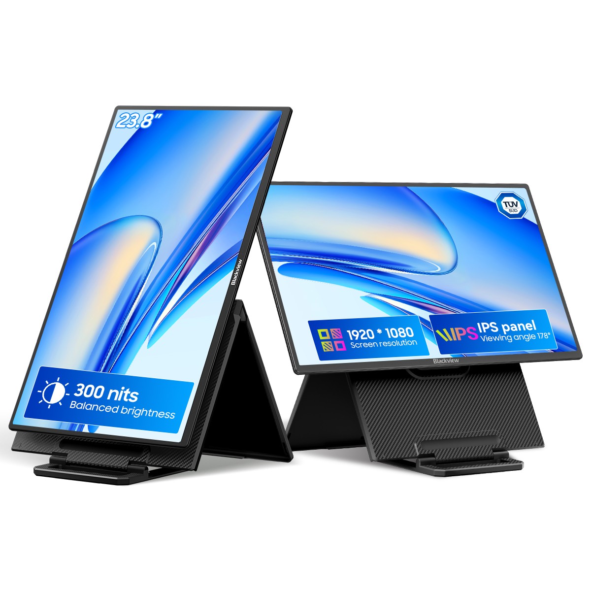 Blackview Table 10 23.8"FHD Portable Monitor 100Hz Laptop Monitor Extender USB-C