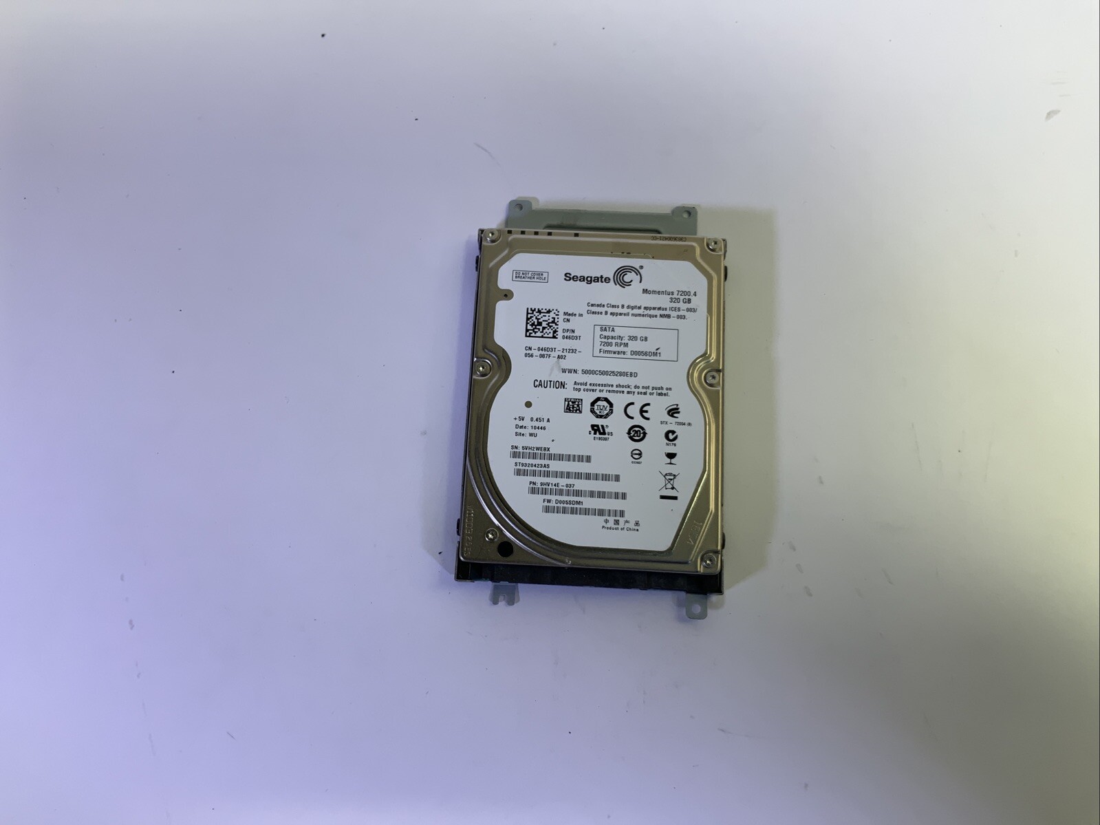Seagate ST9320423AS 320GB Sata Hard Drive P/N: 9HV14E-037 - JJ S1C