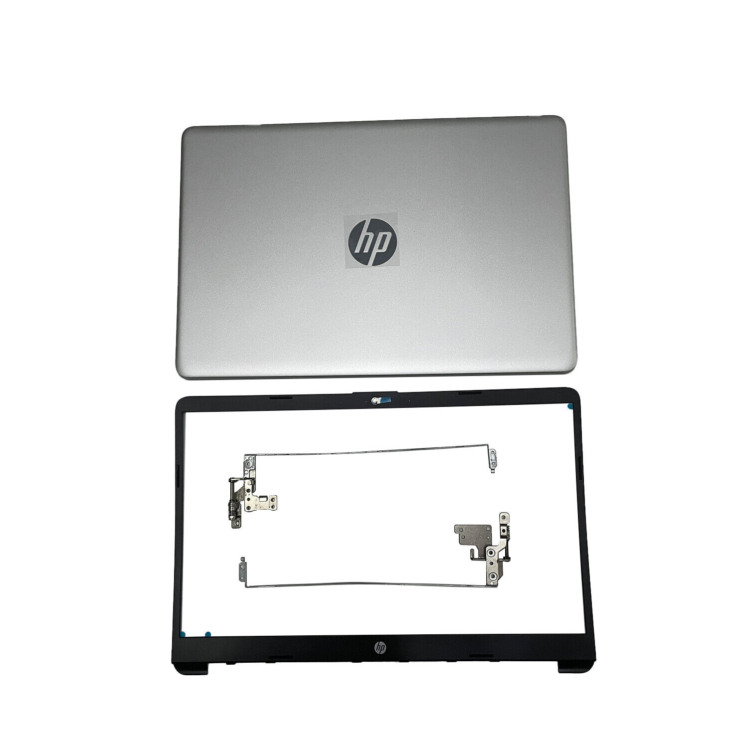 New For HP 15-DW 15-dw1083wm Back Cover & Hinges + Bezel Silver L52012-001