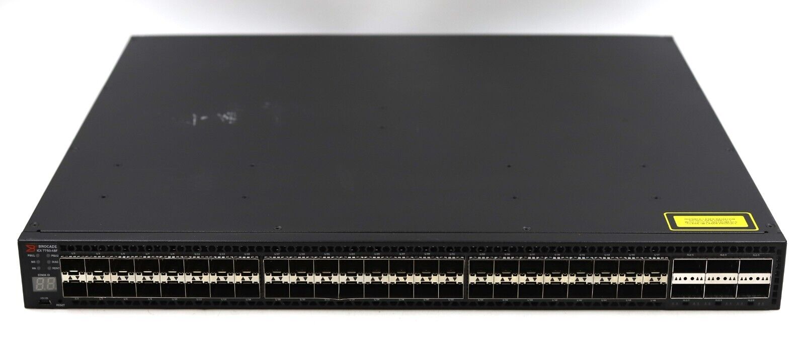 Brocade ICX 7750 48-Port 10GbE SFP+ 6x40GbE QSFP+ Network Switch P/N:ICX7750-48F