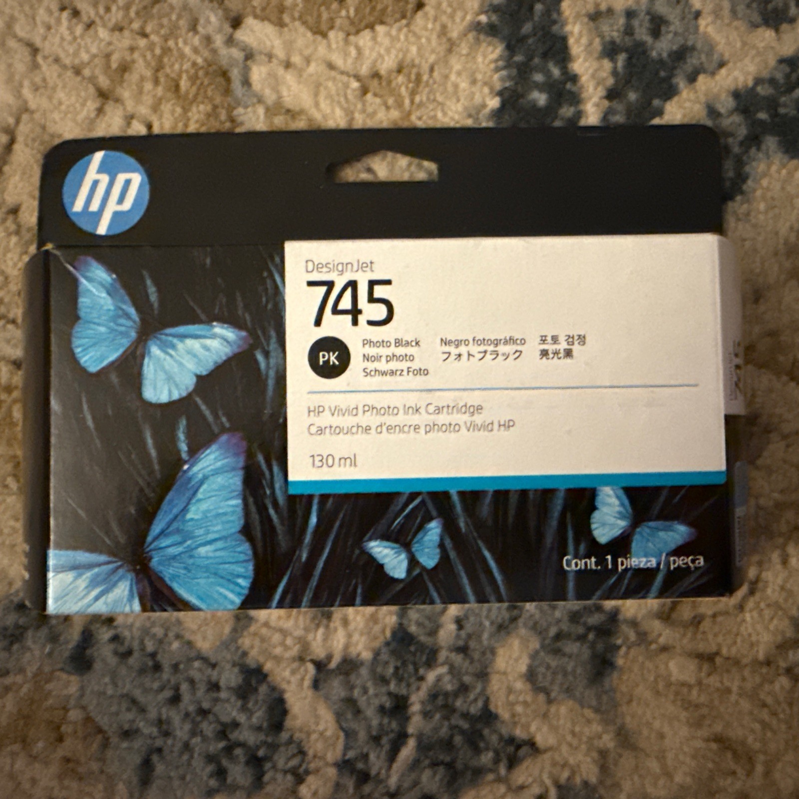 Genuine HP 745 Photo Black 130ml Ink Cartridge F9J98A Designjet Z2600 Z5600 2025