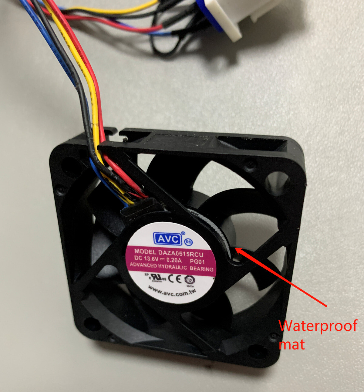 1PC AVC DAZA0515RCU 13.6V 0.20A 4-wire plug 5015 waterproof cooling fan