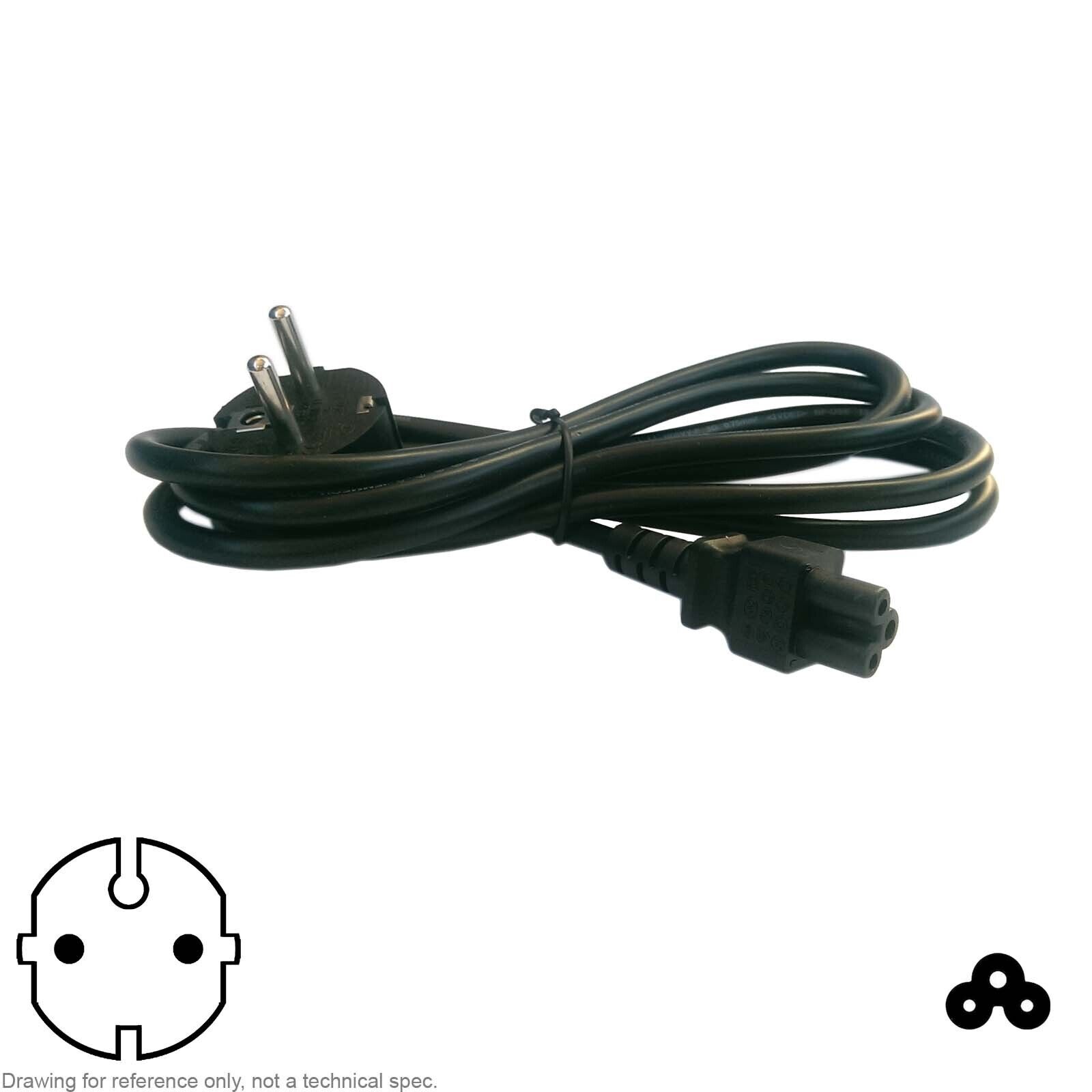 Cable AC Power Cord Regional Type F IEC C5 PC Computer 6FT German YP-22 YC-14