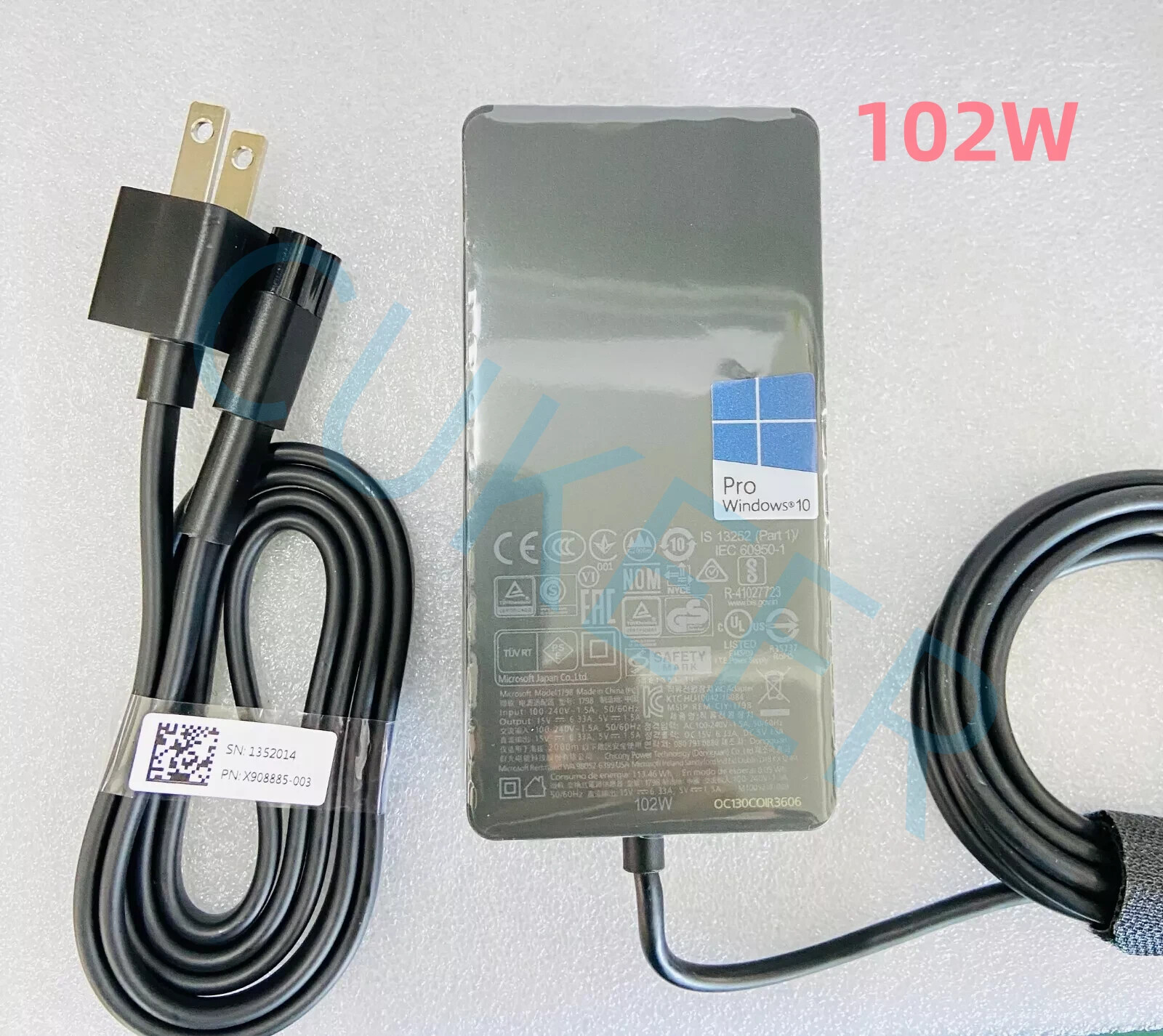 102W Surface Book Laptop 4 3 2 Charger Power Supply Adapter 1798 Pro X / 8 / 7
